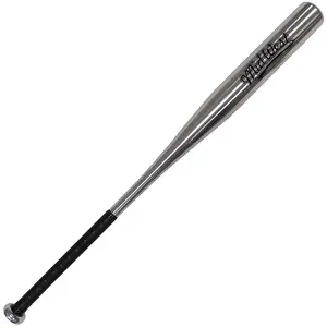 34 Inch Aluminium Alloy Baseball Bat - Silver Metal Premium Comfort Grip