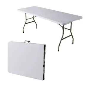 Home Source 6FT Folding Trestle Table White