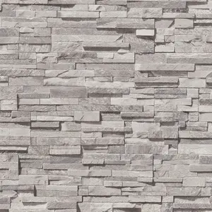 Galerie Silver Grey Graceful Granite Motif Wallpaper