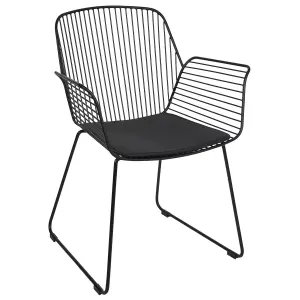 Set of 2 Dining Chairs APPLETON Metal Black