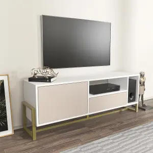 Decorotika - Utopia TV Stand TV Unit TV Cabinet with Shelves and One Cabinet