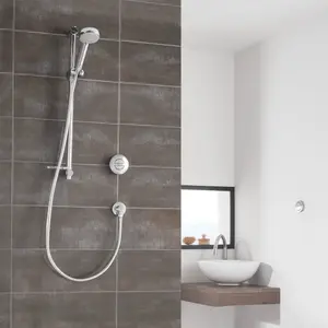 Aqualisa Smart Link Concealed valve Gravity-pumped Wall fed Smart Digital 4-spray pattern Shower with Adjustable shower head