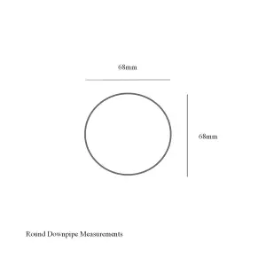 4 x Anthracite Grey Round 68mm Downpipe Brackets, Freeflow Rain Water Systems