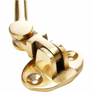 Polished Brass Cabin Hook And Eye 100mm