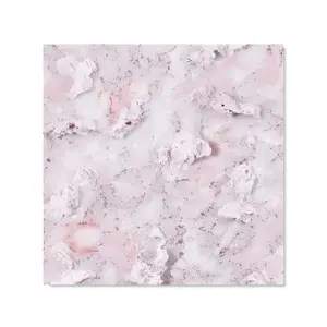 Pale Pink Quartz Effect Premium Glass Kitchen Splashback W600mm x H650mm