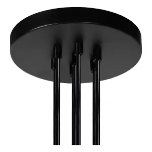 Lucide Fix Modern Cluster Pendant Light - 7xE27 - Black