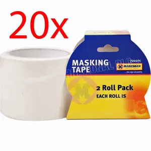 Set Of 20 Masking Tape Easy Tear Painting Diy Art Craft Decorating 38mm X 15m