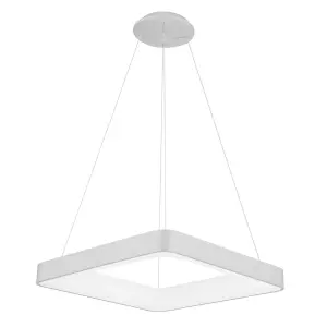 Luminosa Modern LED Hanging Pendant White, Warm White 3000K 2750lm Dimmable