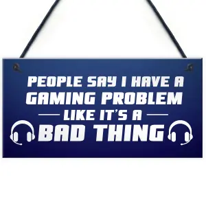 Novelty Gaming Games Room Sign Funny Gift For Brother Son Gamer Gift For Him