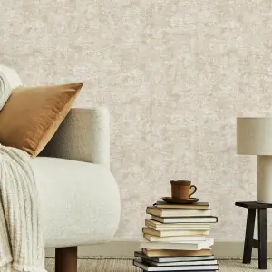 Boutique Ornamental Texture Cream Textured Plain Wallpaper