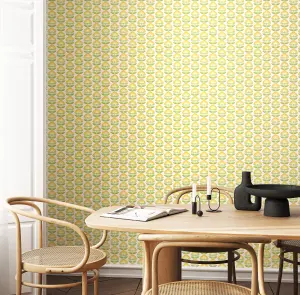 Hoopla Walls Retro Flower Sunshine Smooth Matt Wallpaper