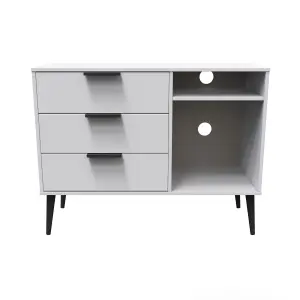 Hong Kong Ready assembled Matt grey Media unit with 2 shelves & 3 drawers, (H)97cm x (W)74cm x (D)39.5cm