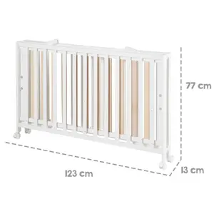 Side bed, folding bed Fold Up White