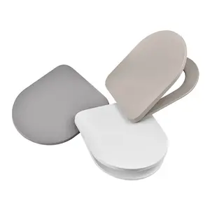 GoodHome Tanaro Grey D-shaped Soft close Toilet seat