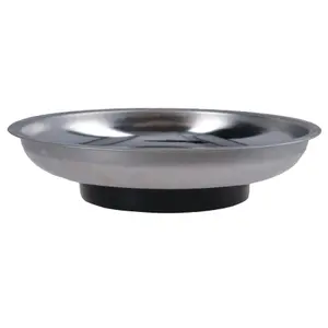 Magnetic Parts Tray Dish Storage Holder Circular Round Stainless Steel 6"