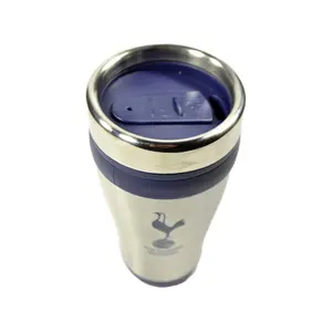 Tottenham Hotspur FC Executive Metallic Travel Mug Silver/Blue (One Size)