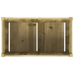 Berkfield Garden Planter 90x50x50 cm Impregnated Wood Pine