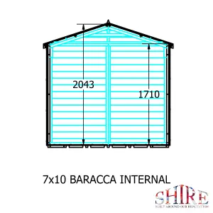 Shire 7x10 Barraca Shiplpa Garden Shed with Single Door and Window