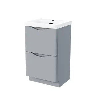 Nes Home 500mm Floorstanding Basin Vanity Unit Grey