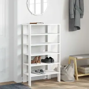 Berkfield Shoe Rack White 61x32x105 cm Engineered Wood