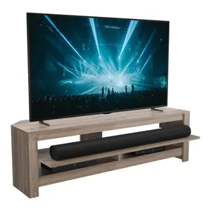 AVF CAS140GO Calibre Sound 1400 Corner TV Stand with Pull Out Soundbar Shelf - Rustic Oak