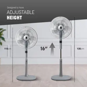 KEPLIN 16 Inch Tower Pedestal Fan 26-Speed, 10 Blades Standing Fan