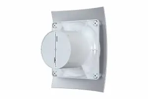 Grey Axial Bathroom Extractor Fan 100mm with Non-Return Valve