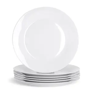 Argon Tableware - Classic Dinner Plates - 27cm - Pack of 6 - White