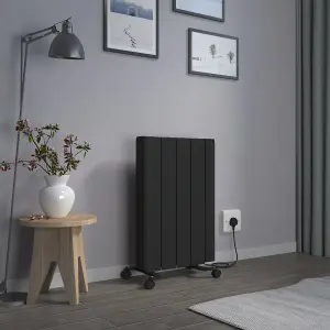 Right Radiators 1000W Electric Ceramic Portable Radiator Wall Mounted Smart WIFI Control Heater Black