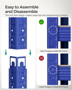 Garage Shelving, 5-Tier Storage Rack, 180 x 90 x 40 cm Max. Load 875 kg (175 kg per Tier), Shelving Unit, Adjustable Shelves, Blue