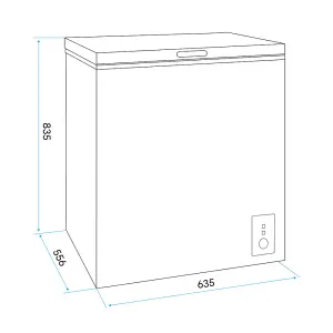 Spacious 142L Black Freestanding Chest Freezer with Refrigeration Mode