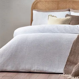 Yard Chunky Waffle 100% Cotton Duvet Cover Set