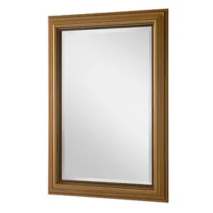 Magdalene Flat Wall Mirror Gold / 93cm H x 118.5cm W