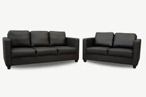 Furniture Stop - Rubix Range 3+2 Seater Leather Sofa Set