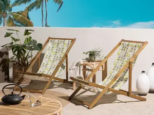 Sun Lounger Wood Light Brown ANZIO