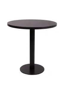 Gorzan Cast Iron Quality Round Table Black Large Dining Black Laminate 600mm diameter Round