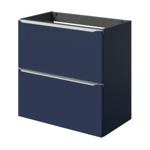 GoodHome Imandra Slimline Matt Blue Wall-mounted Bathroom Cabinet (H) 600mm (W) 600mm