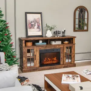 Costway Fireplace TV Stand for TVs up to 65 Inches W/ 2000W Electric Fireplace Insert