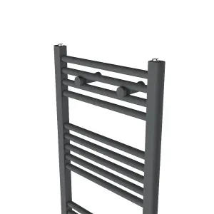 Right Radiators 1200x450 mm Vertical Straight Heated Towel Rail Radiator Ladder Warmer Anthracite