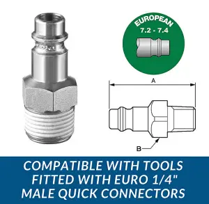 Scheppach Air Compressor Line Splitter / Distributor - quick coupling Euro 1/4" BSP Connector