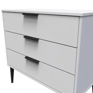 Hong Kong Ready assembled Matt grey 3 Drawer Chest of drawers (H)695mm (W)765mm (D)415mm