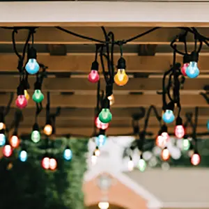 Sylvania YourHome 12 Bulb Holder Outdoor Extendable Festoon String Light - 9m (Bulbs Not Included)