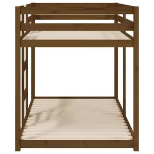 Cullompt Harriet Bee Bunk Bed 90x200 Cm Solid Wood Pine Honey Brown / 80 x 200 cm