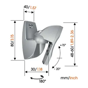 VLB 500 Speaker Wall Mounts (2x, silver)