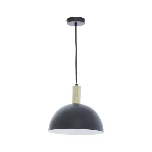 Interiors by Premier Leni Black And White Pendant Light