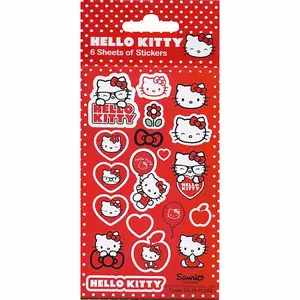 Hello Kitty Stickers Red/White (One Size)