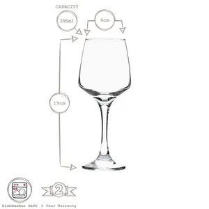 295ml White Wine Glass Set (Set of 6)