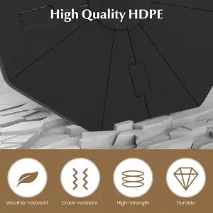 Costway 4-Piece Patio Umbrella Base 94 kg Capacity Umbrella Stand Weighted Plate Set