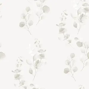 Trailing Eucalyptus Wallpaper In Soft Greys