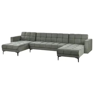 U-Shaped Sofa ALNES Dark Green Left Hand